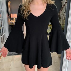 Black Bell Sleeve Dress